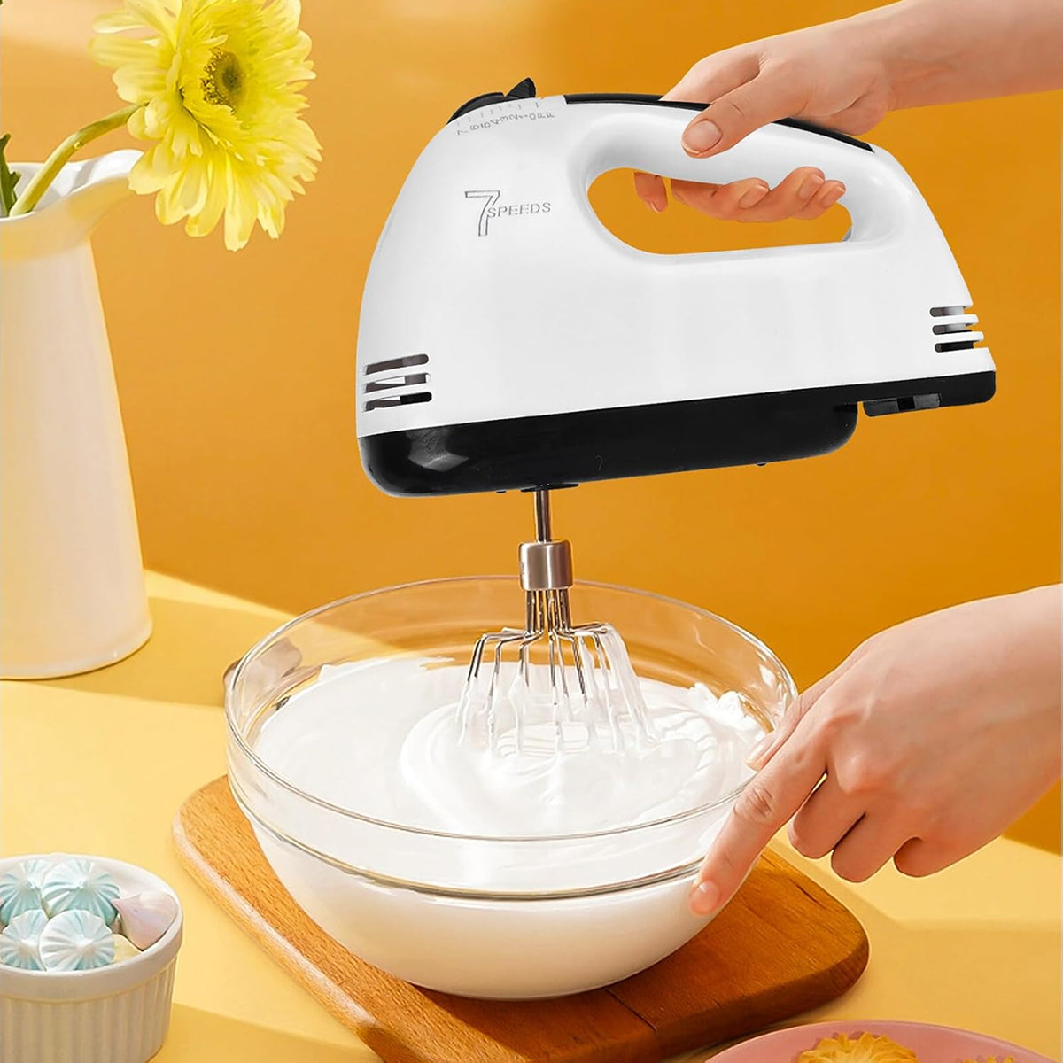 FilkMoss 180W Hand Mixer | 7 Speeds & 18,000 RPM for Baking