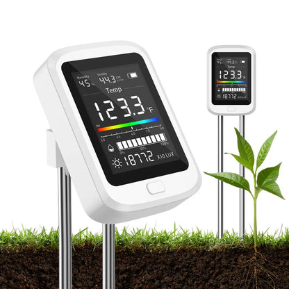 FizoMast 6-in-1 Digital Soil Meter with Rotatable HD Screen
