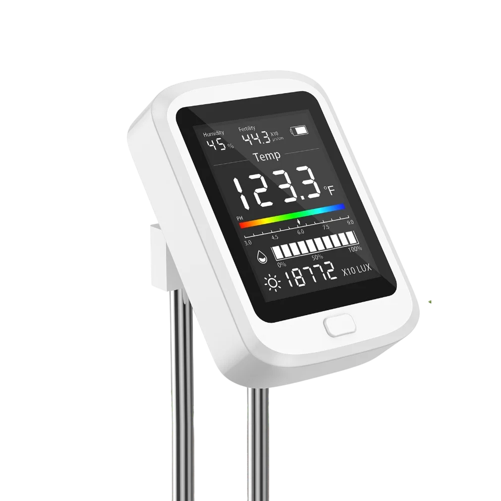 FizoMast 6-in-1 Digital Soil Meter with Rotatable HD Screen
