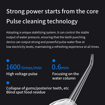 FloziWash Handheld Water Flosser 1600 Pulses Per Minute