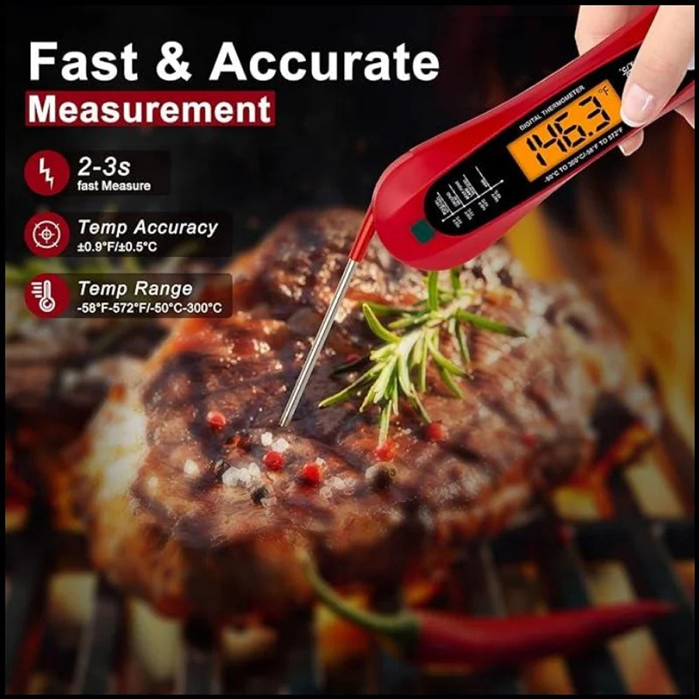 FodiVist Instant Read Meat Thermometer 2-3 Sec Waterproof