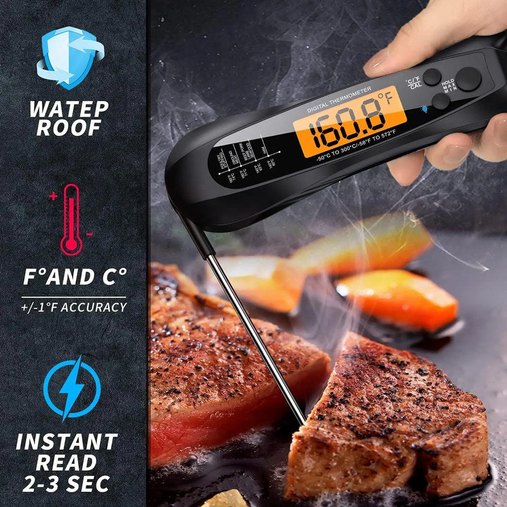 FodiVist Instant Read Meat Thermometer 2-3 Sec Waterproof
