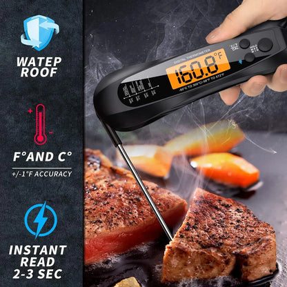 FodiVist Instant Read Meat Thermometer 2-3 Sec Waterproof