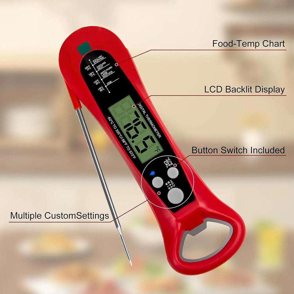 FodiVist Instant Read Meat Thermometer 2-3 Sec Waterproof