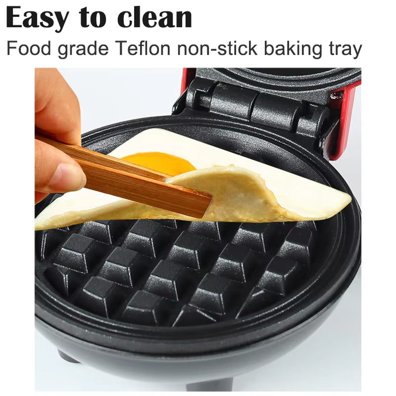 FoldYumi Mini Belgian Waffle Maker - Non-Stick & Rapid Heating