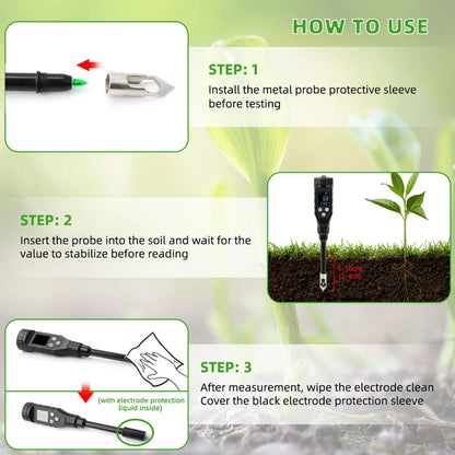 FonaWise Bluetooth Soil pH Meter ±0.1 Accuracy Lab-Grade