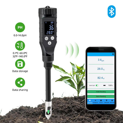 FonaWise Bluetooth Soil pH Meter ±0.1 Accuracy Lab-Grade