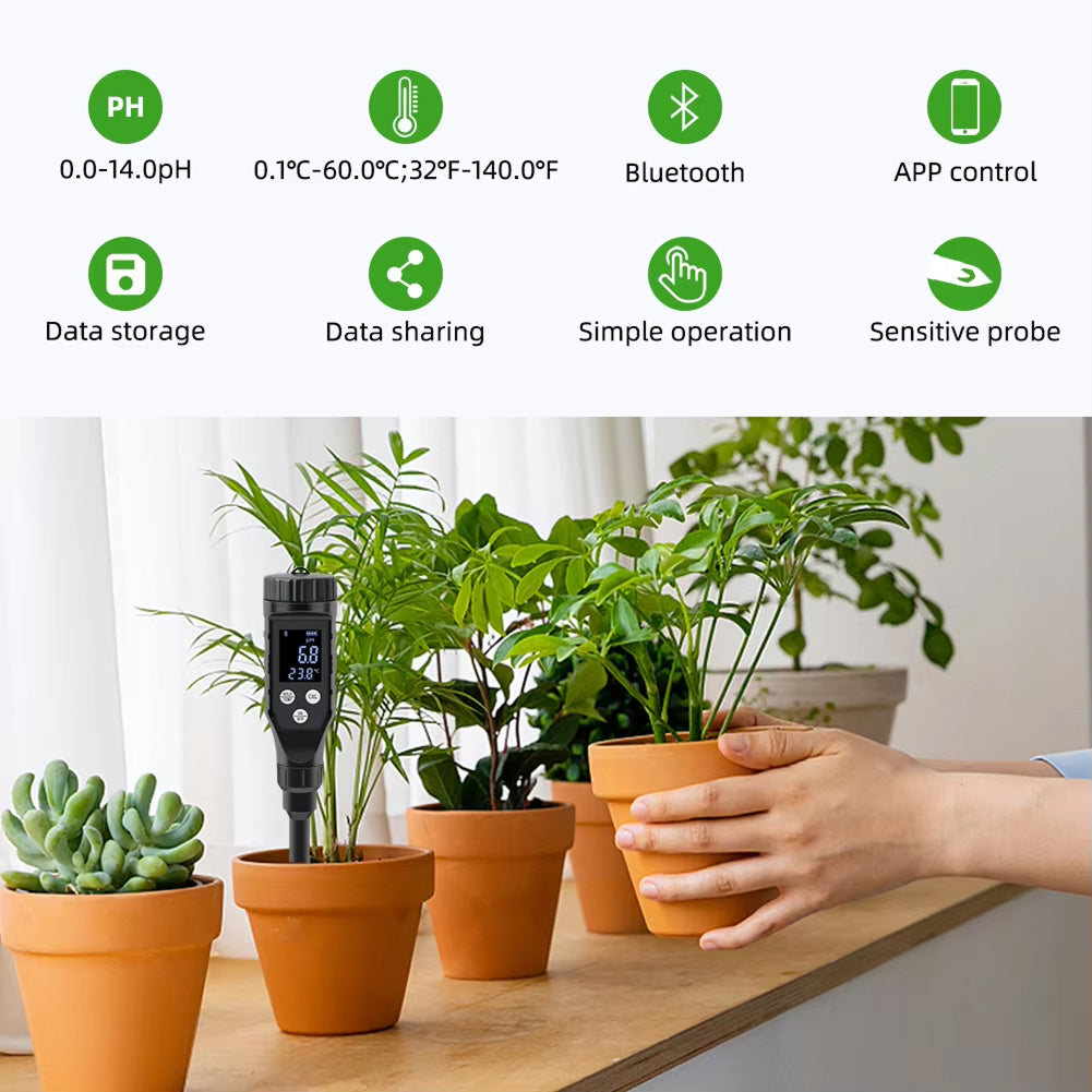 FonaWise Bluetooth Soil pH Meter ±0.1 Accuracy Lab-Grade