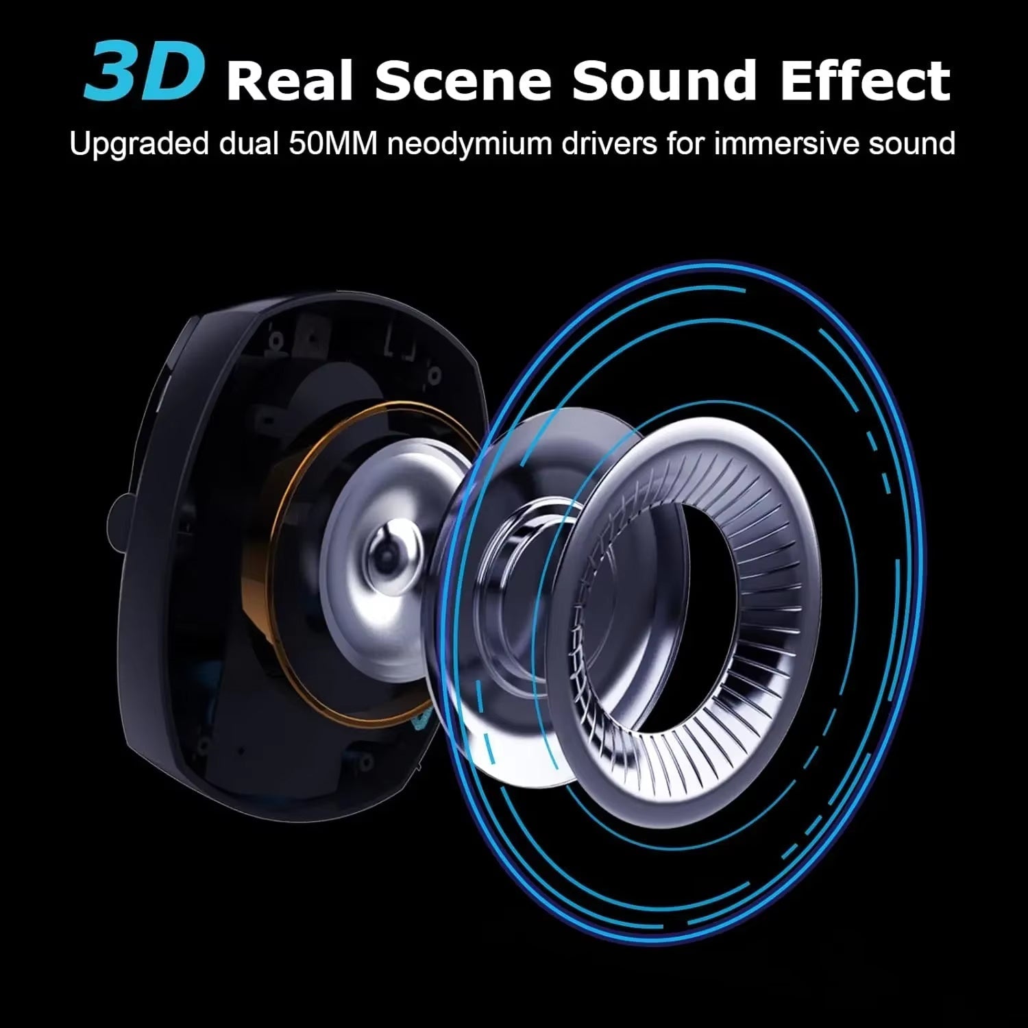 FreeLuxis Triple Mode Wireless Gaming Headset with 3D Surround Sound