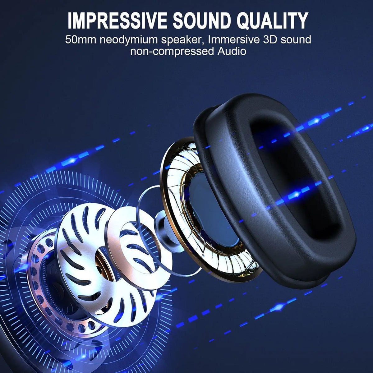 FreeLuxis Triple Mode Wireless Gaming Headset with 3D Surround Sound
