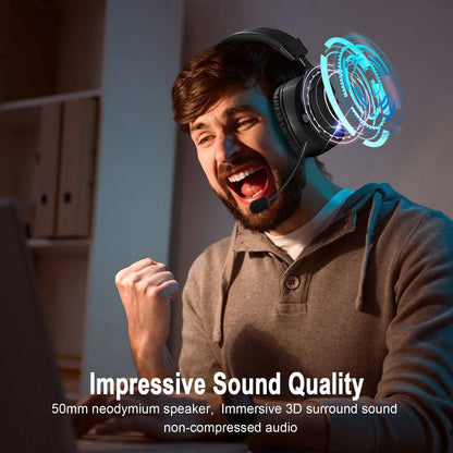 FreeLuxis Triple Mode Wireless Gaming Headset with 3D Surround Sound