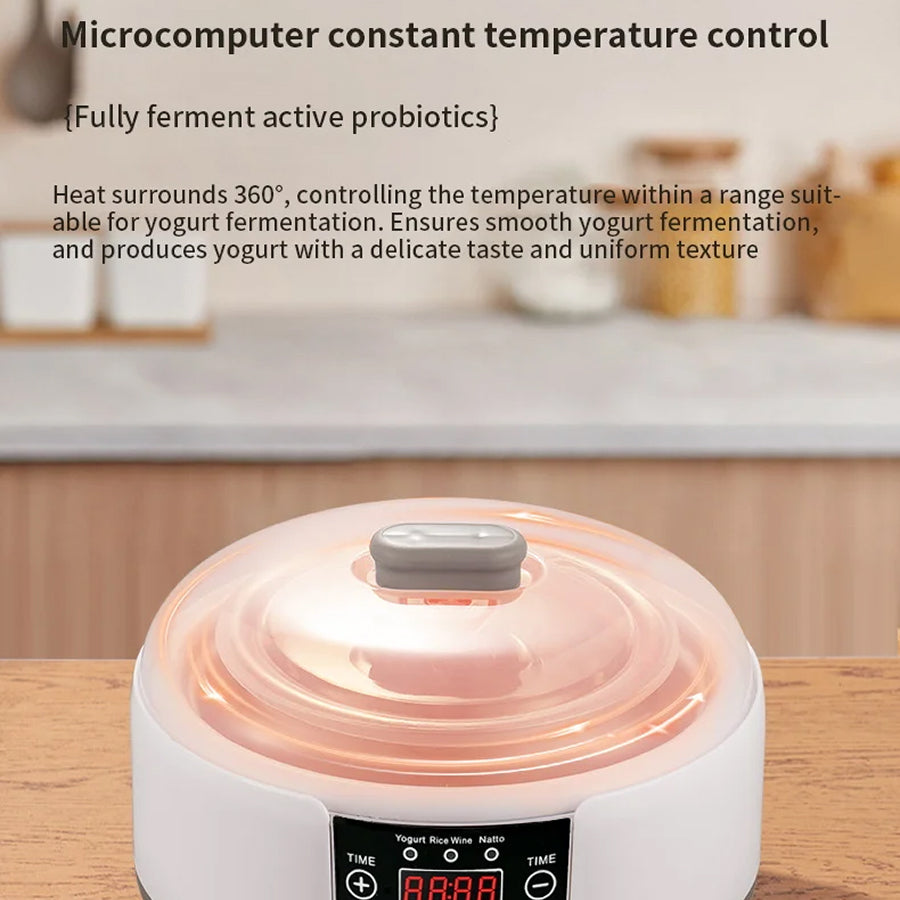FresDaci 3-in-1 Automatic Yogurt, Natto & Rice Wine Fermentation Machine