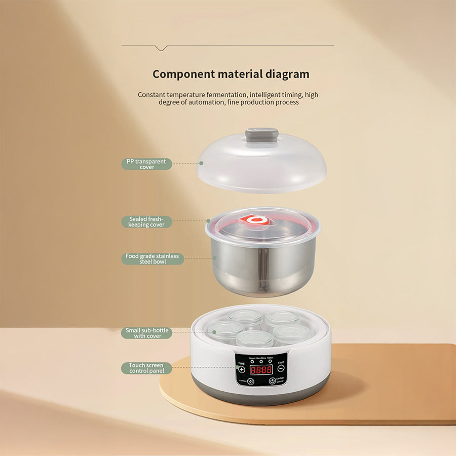 FresDaci 3-in-1 Automatic Yogurt, Natto & Rice Wine Fermentation Machine