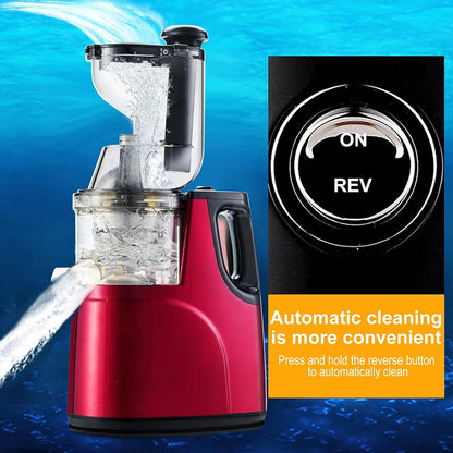 FrostyClas Cold Press Slow Masticating Juicer – 97% High Juice Yield & 70mm Large Feeding Chute
