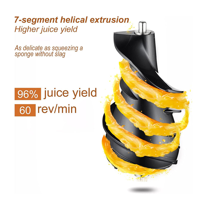 FrostyClas Cold Press Slow Masticating Juicer – 97% High Juice Yield & 70mm Large Feeding Chute