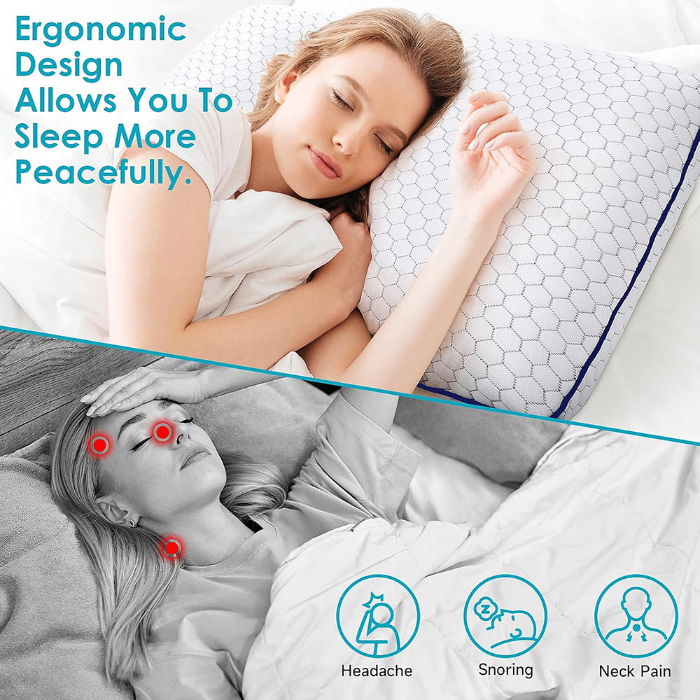 GeliPillex Orthopedic Cooling Gel Pillow for Neck Support