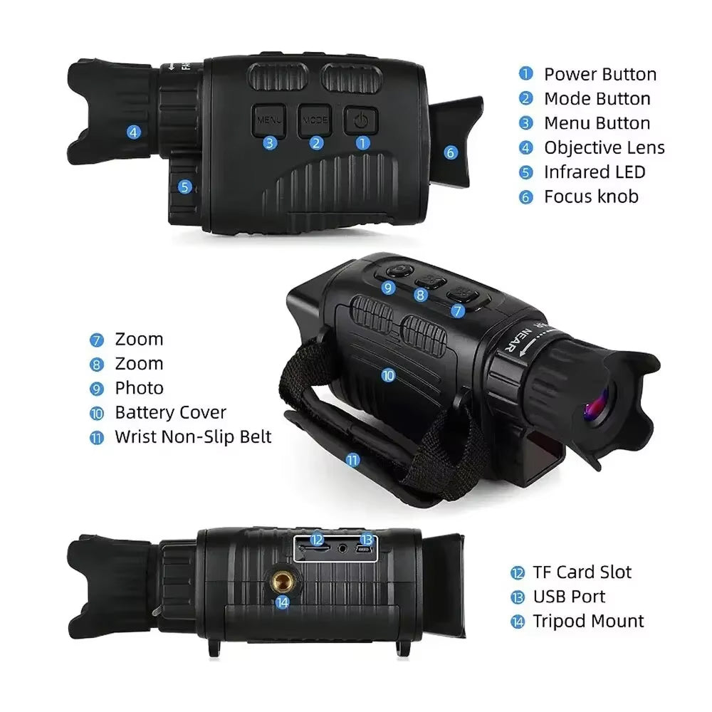 GesDoriq HD Night Vision Monocular 1080P 800m Range