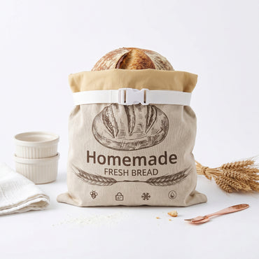 BeeBredix Reusable Organic Beeswax Bread Bag for Sourdough