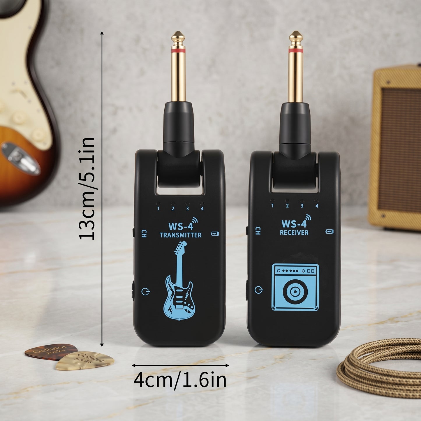 InsMazid 2.4GHz Wireless Guitar System for Stage & Studio