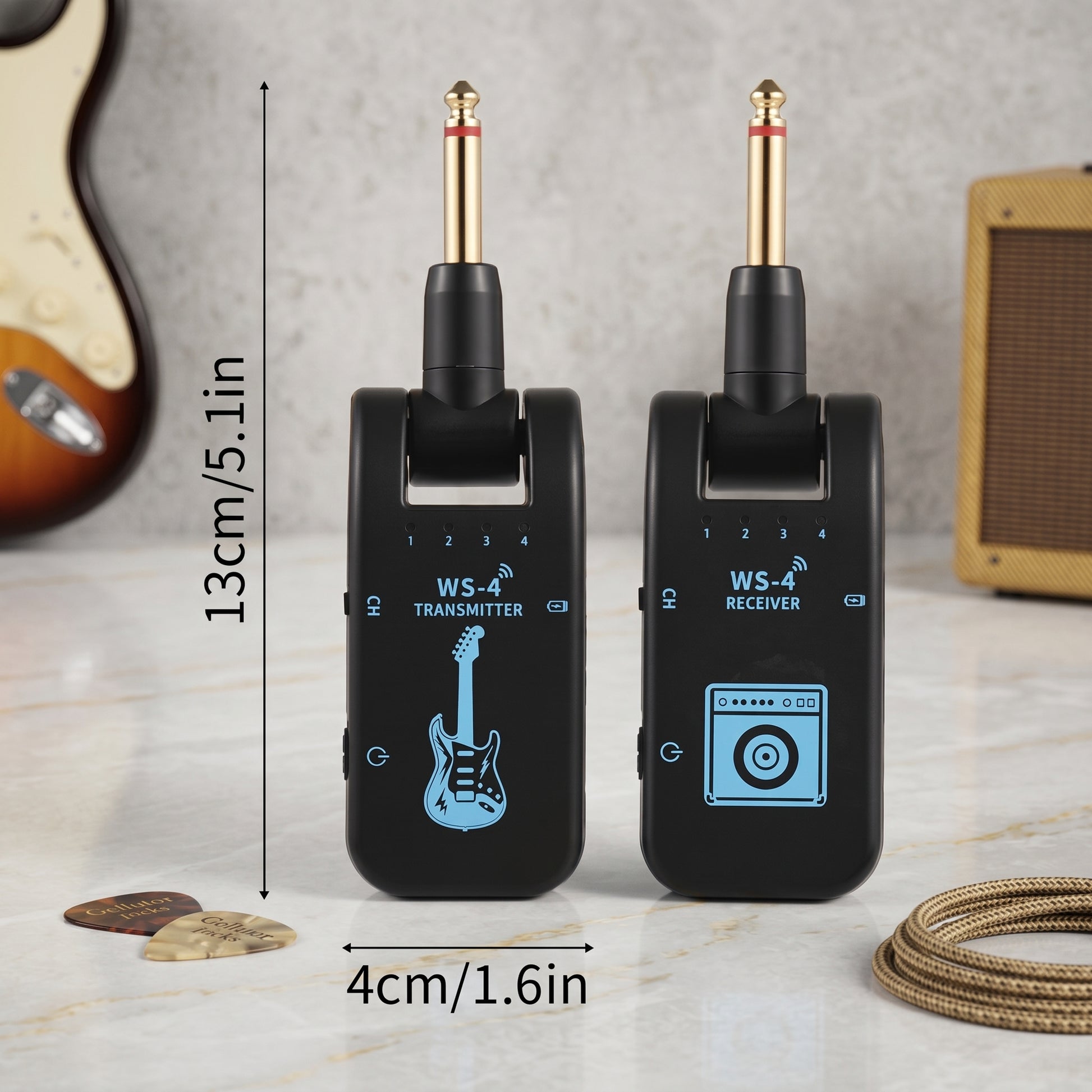 InsMazid 2.4GHz Wireless Guitar System for Stage & Studio