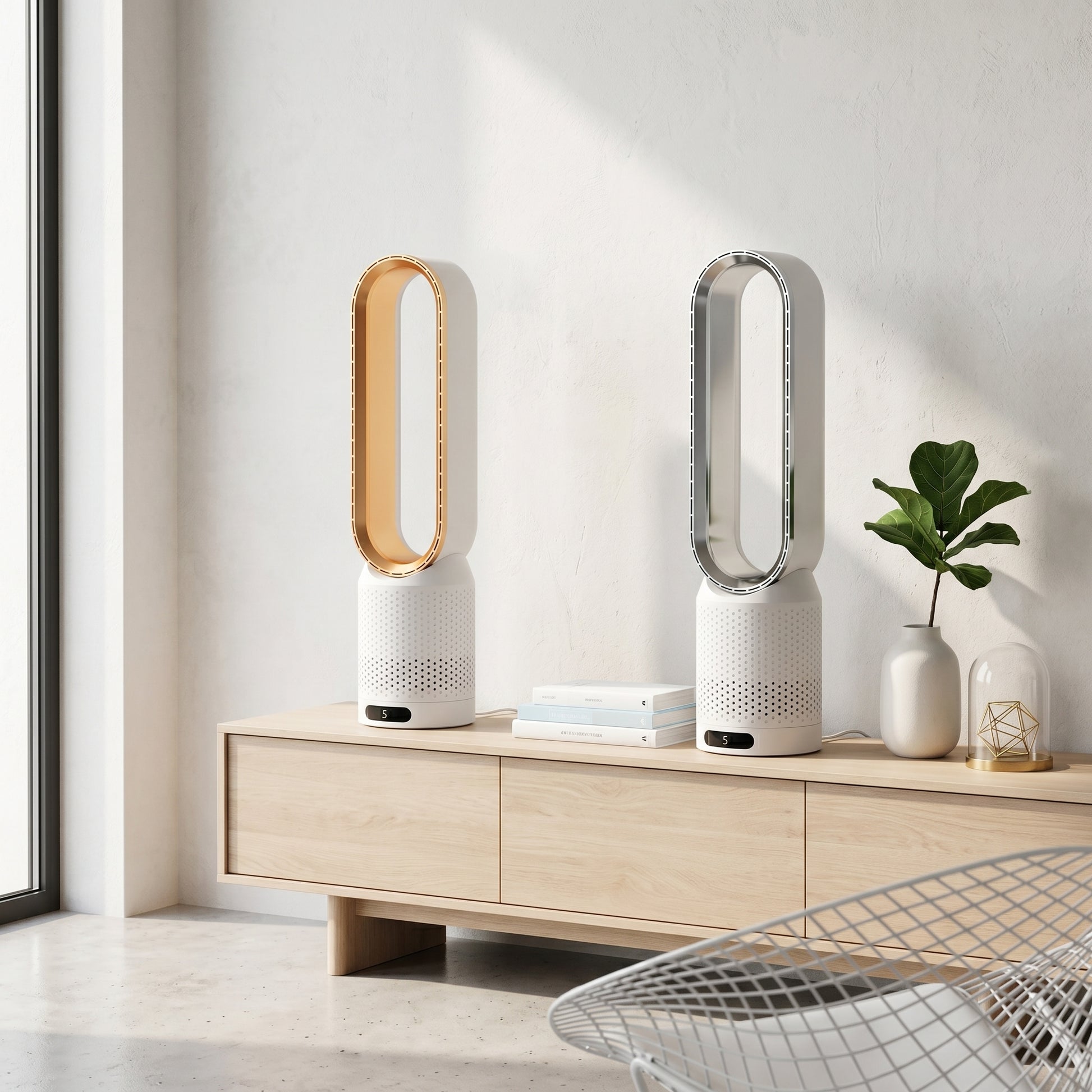FakiLiax Sleek Bladeless Fan with Air Purifier