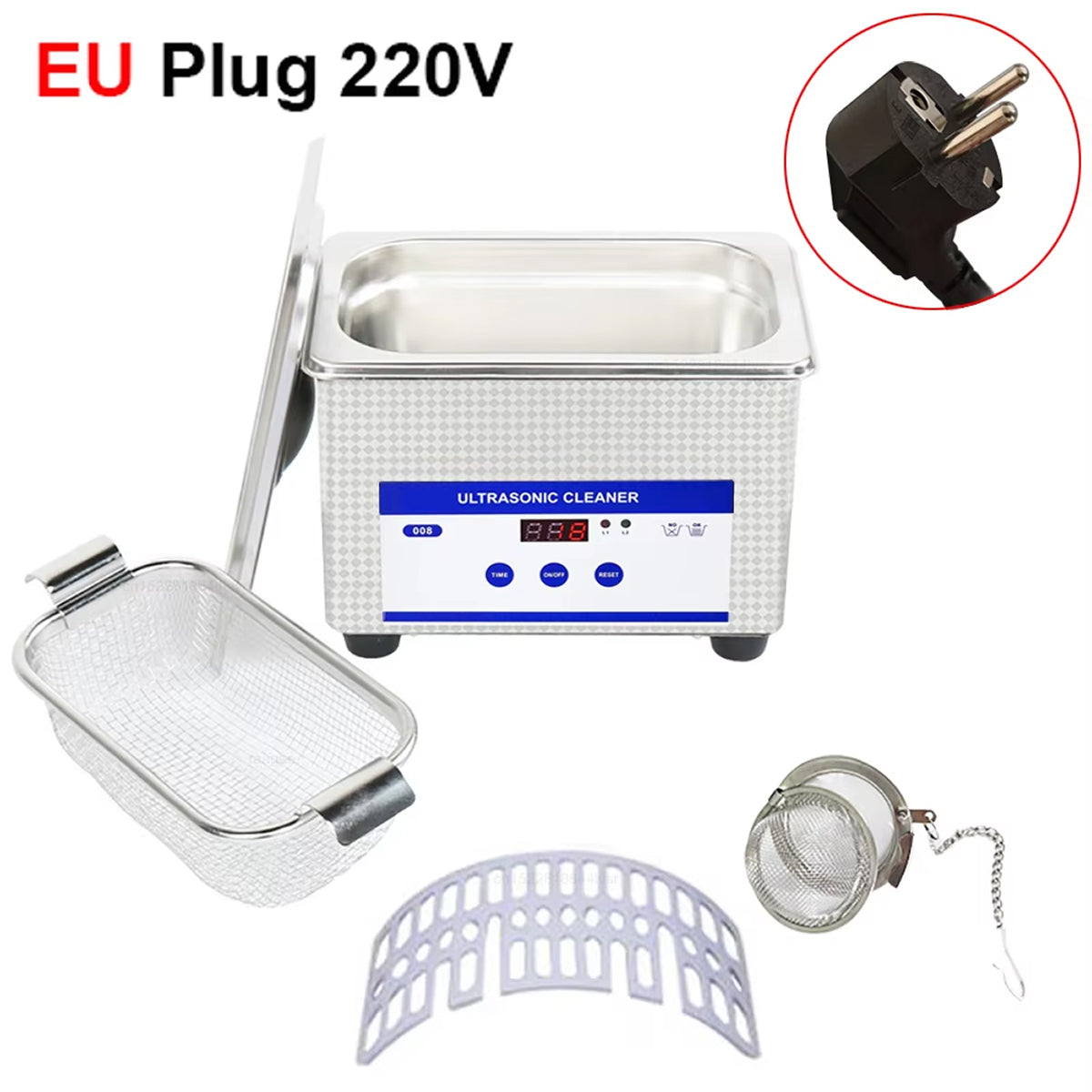 GlorVemi 40kHz Professional Ultrasonic Cleaner for Jewellery and Glasses