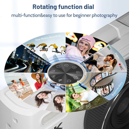 NotaImic 4K Vlogging Camera with WiFi & Flip Screen