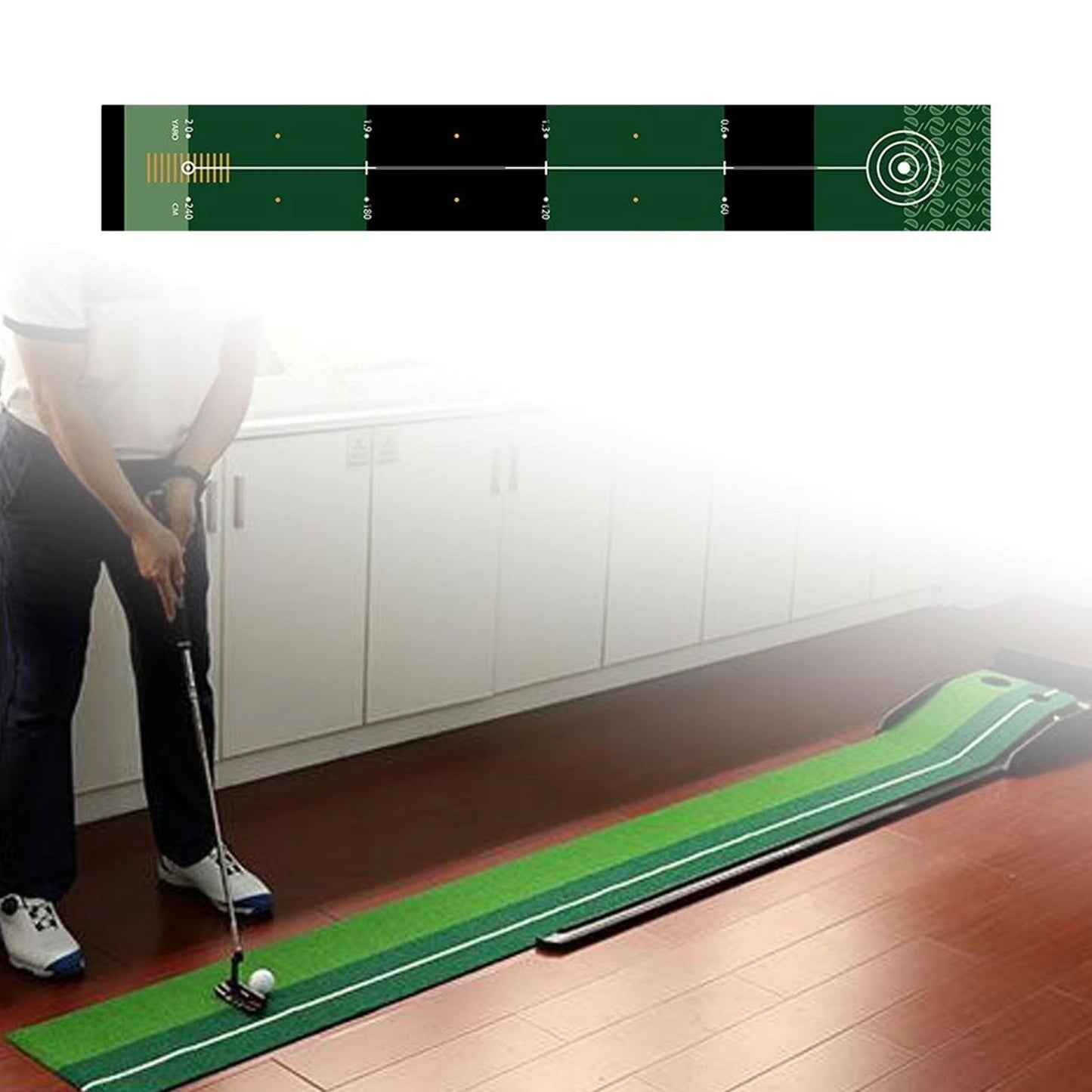 GolfMatix Professional Home Putting Mat with Alignment
