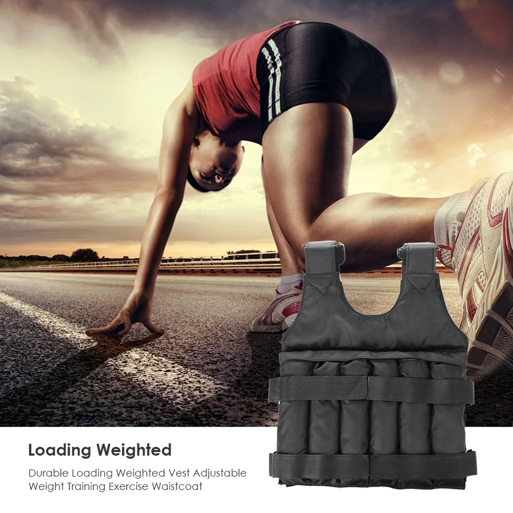 GraviVest 1-50kg Adjustable Weighted Vest for Training