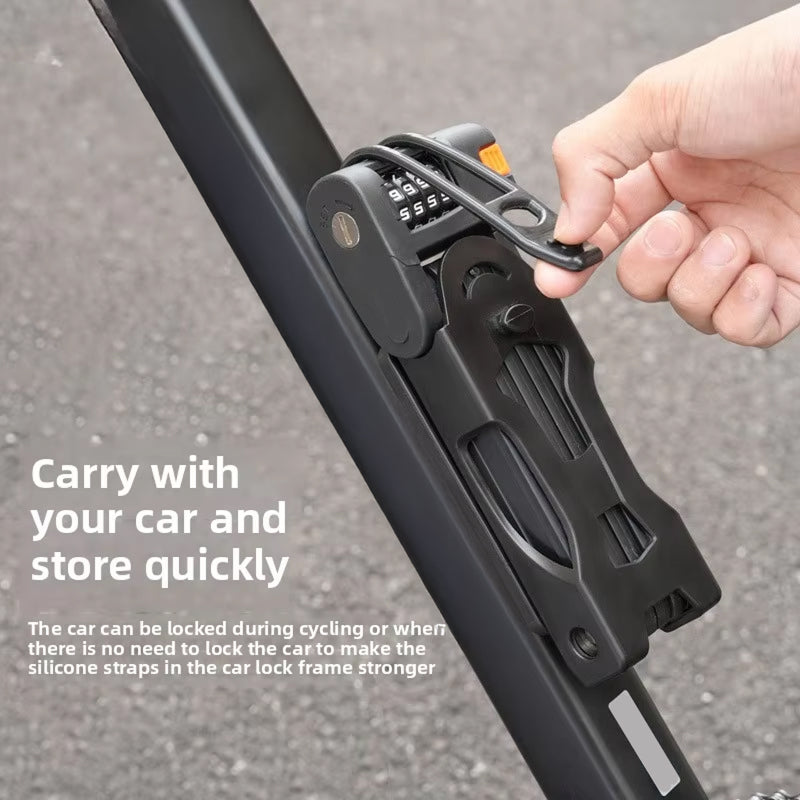 BikeKiLox Foldable Bike Lock - High-Manganese Steel Anti-Theft Protection