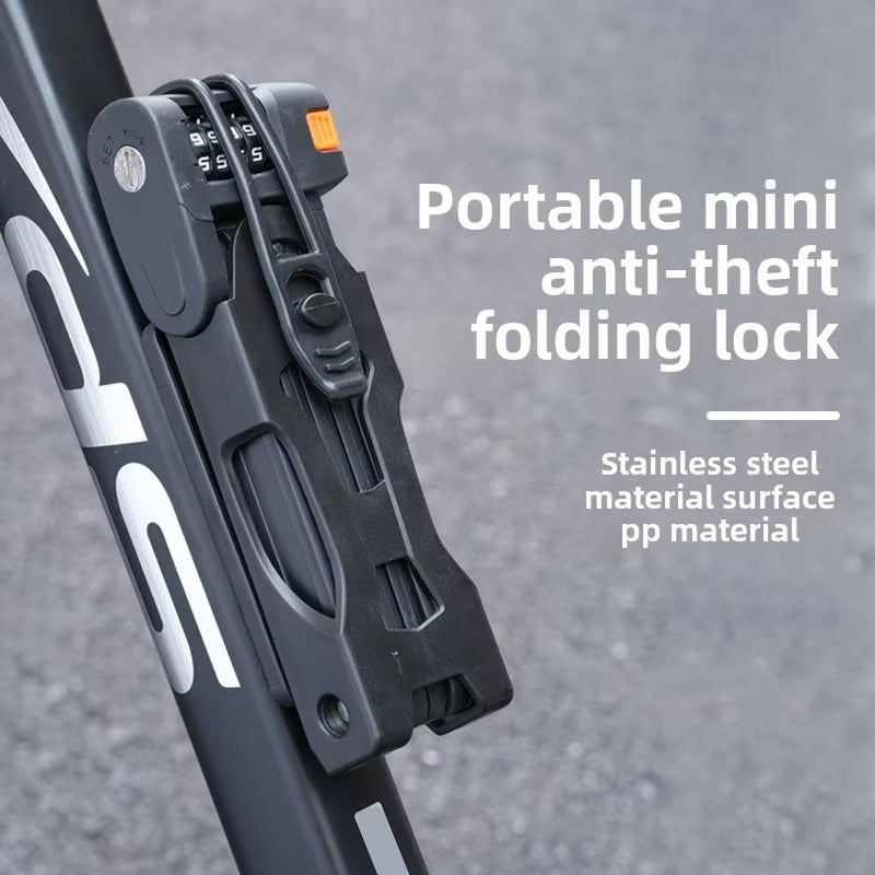 BikeKiLox Foldable Bike Lock - High-Manganese Steel Anti-Theft Protection