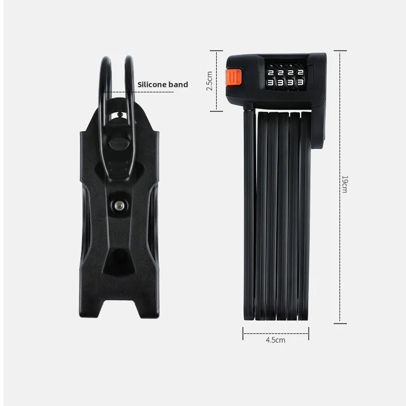 BikeKiLox Foldable Bike Lock - High-Manganese Steel Anti-Theft Protection