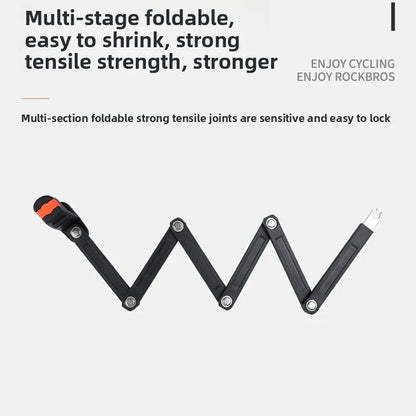 BikeKiLox Foldable Bike Lock - High-Manganese Steel Anti-Theft Protection