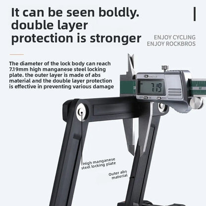 BikeKiLox Foldable Bike Lock - High-Manganese Steel Anti-Theft Protection