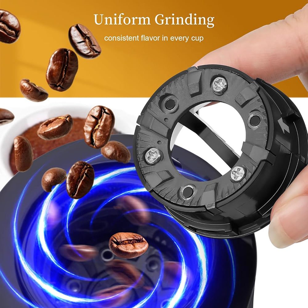 GrixFeni Precision Burr Coffee Grinder – 28 Settings & Anti-Static