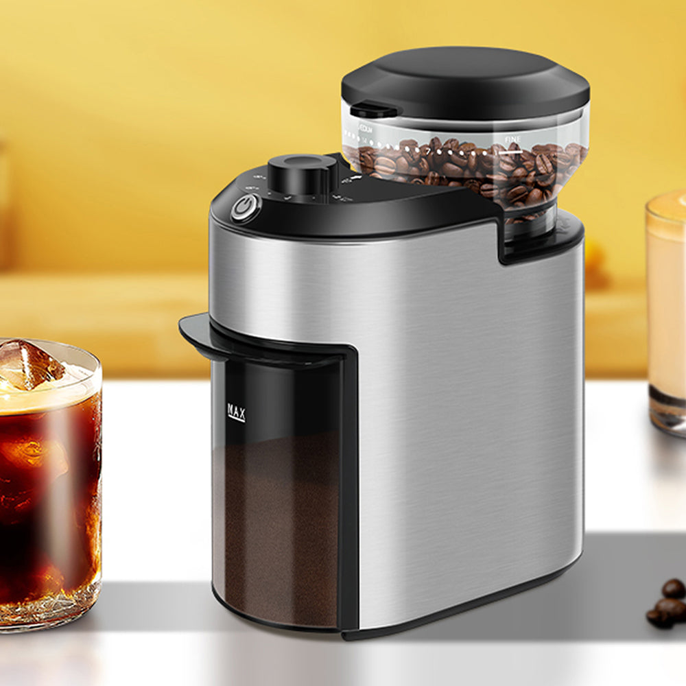 GrixFeni Precision Burr Coffee Grinder – 28 Settings & Anti-Static