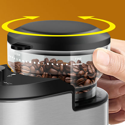 GrixFeni Precision Burr Coffee Grinder – 28 Settings & Anti-Static