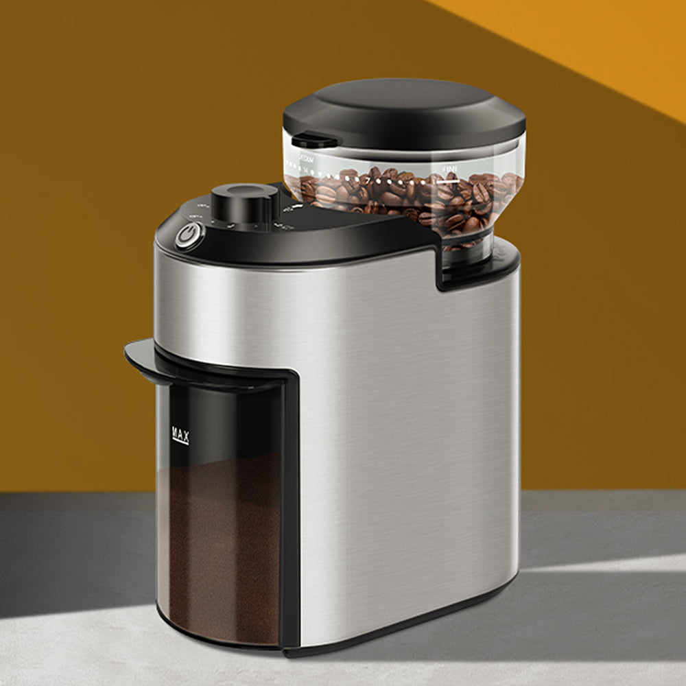 GrixFeni Precision Burr Coffee Grinder – 28 Settings & Anti-Static