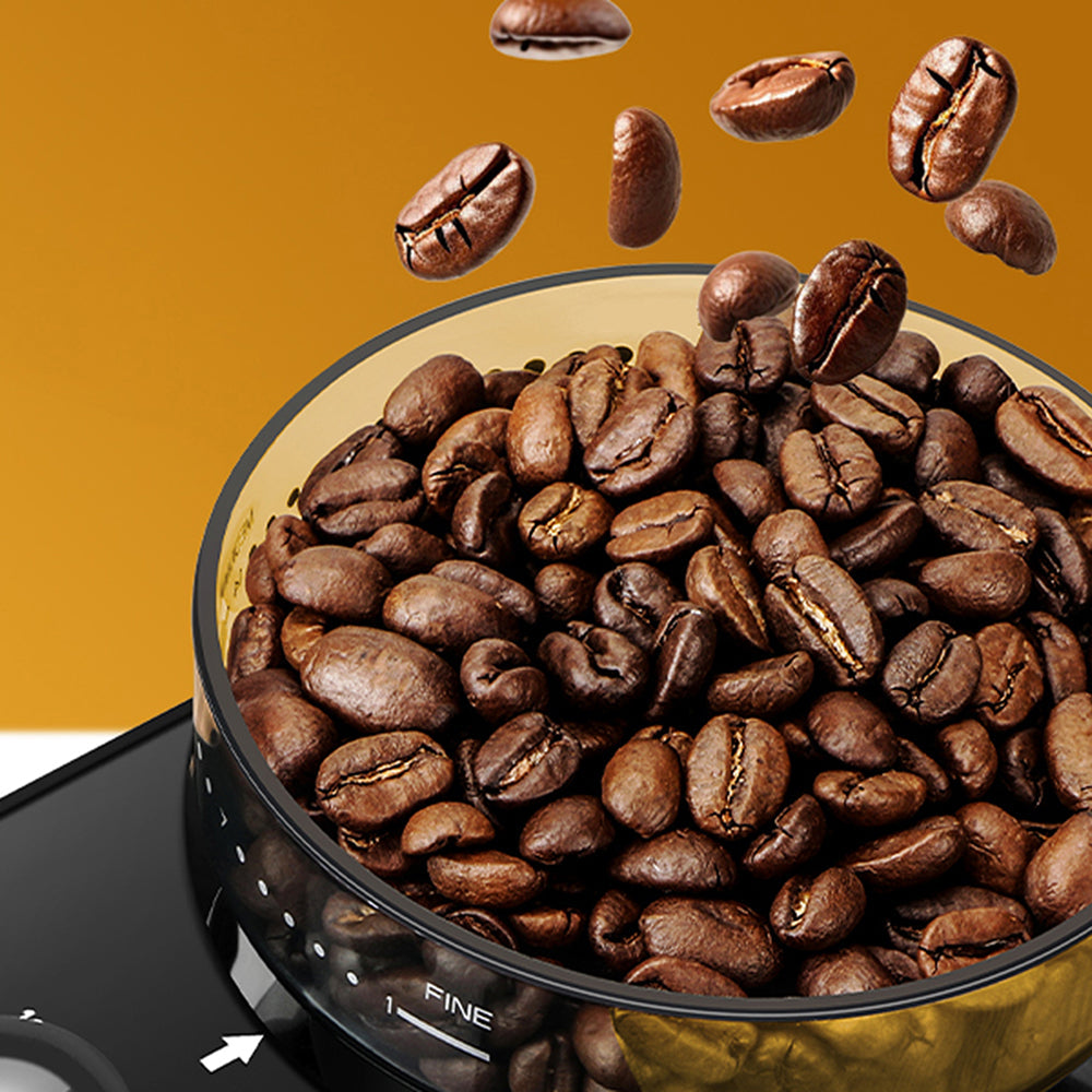 GrixFeni Precision Burr Coffee Grinder – 28 Settings & Anti-Static