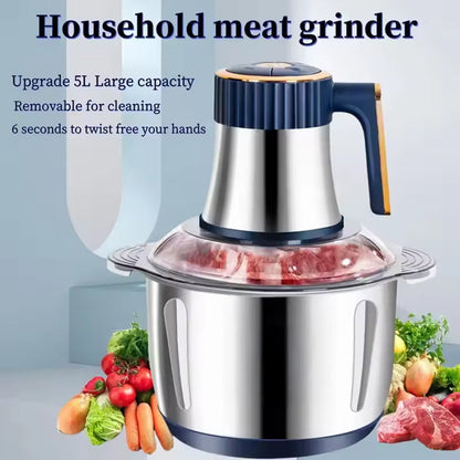 GrixMici Electric Meat Grinder – 2500W Peak Power, Stainless Steel Blades & 3 Grinding Plates