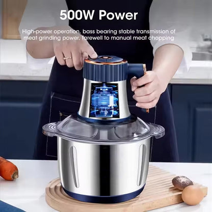 GrixMici Electric Meat Grinder – 2500W Peak Power, Stainless Steel Blades & 3 Grinding Plates