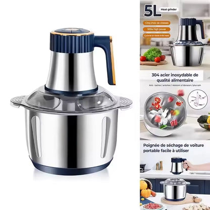 GrixMici Electric Meat Grinder – 2500W Peak Power, Stainless Steel Blades & 3 Grinding Plates