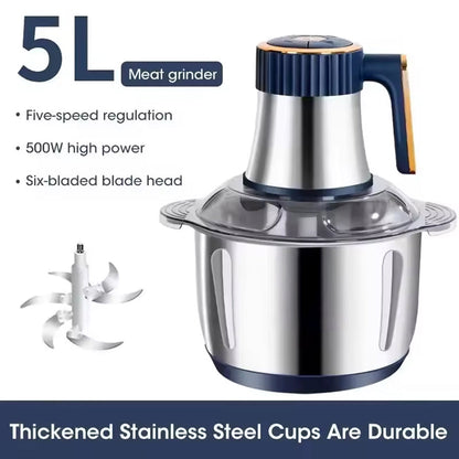 GrixMici Electric Meat Grinder – 2500W Peak Power, Stainless Steel Blades & 3 Grinding Plates