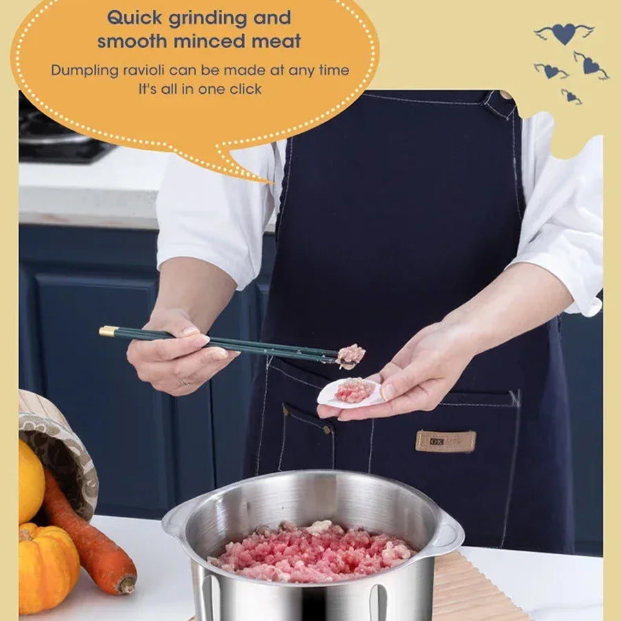 GrixMici Electric Meat Grinder – 2500W Peak Power, Stainless Steel Blades & 3 Grinding Plates