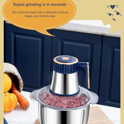 GrixMici Electric Meat Grinder – 2500W Peak Power, Stainless Steel Blades & 3 Grinding Plates