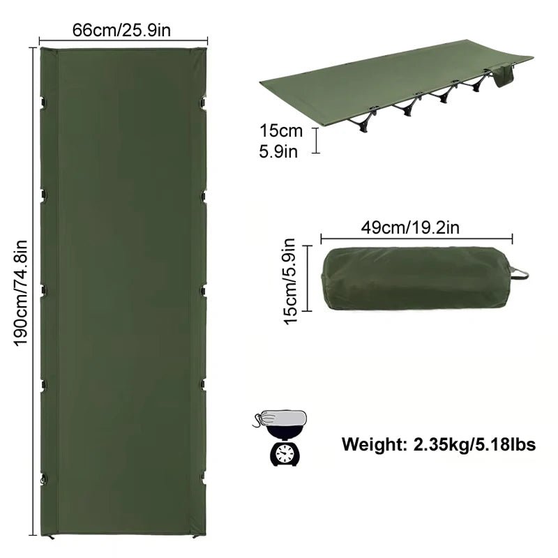 HaciVelas 7075 Aluminum Heavy-Duty Camping Cot