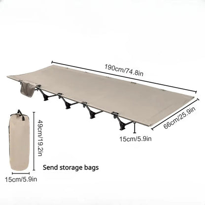 HaciVelas 7075 Aluminum Heavy-Duty Camping Cot