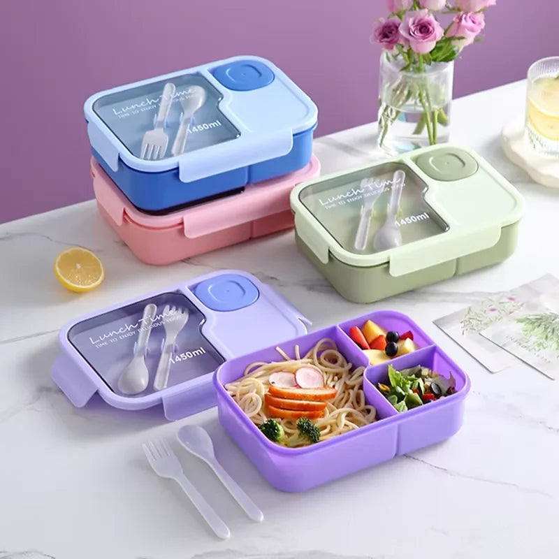 HaitScor Kids Insulated & Leakproof 3-Compartment Lunch Box