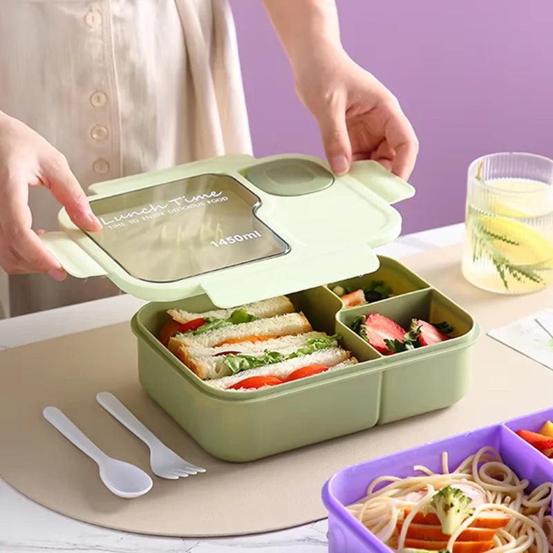 HaitScor Kids Insulated & Leakproof 3-Compartment Lunch Box