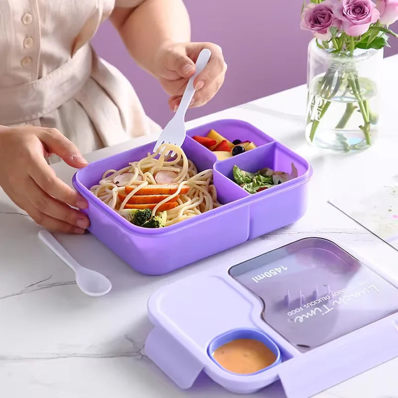 HaitScor Kids Insulated & Leakproof 3-Compartment Lunch Box
